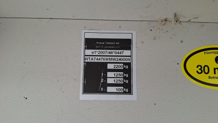 Zdjęcie przedmiotu: Przyczepa kempingowa TABBERT KWT/2 W24 2.2t DaVinci 700 KD