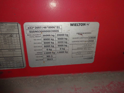 Zdjęcie przedmiotu: AUCTION OF THE DAY WIELTON NS3K Curtain trailer