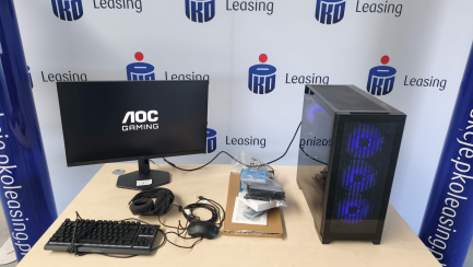 Zdjęcie przedmiotu: Zestaw komputerowy: Komputer stacjonarny Intel Core i5-12400F, RTX 5060, 32GB, 2TB M2, WIN 11 Pro + Monitor LED 27" AOC 27G4X + Słuchawki + Klawiatura  + Myszka 