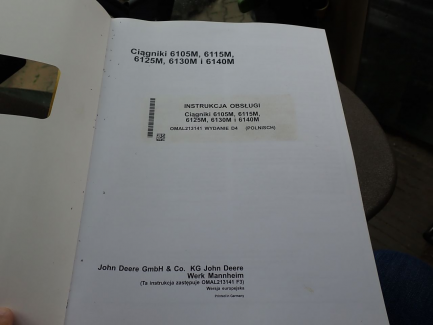 Zdjęcie przedmiotu: Ciągnik rolniczy JOHN DEERE 6115M L003