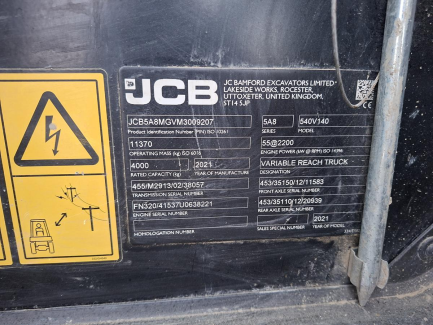 Zdjęcie przedmiotu: Телескопічний навантажувач JCB 540-140