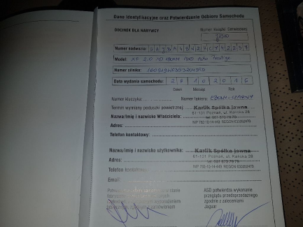 Zdjęcie przedmiotu: Jaguar Xf