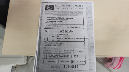 Zdjęcie przedmiotu: Volkswagen up! 1.0 move up! Oświadczenie o utracie DR