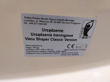 Zdjęcie przedmiotu: Urządzenie kosmetyczne Vacu Shaper STUDIO FIGURA