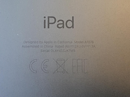 Zdjęcie przedmiotu: Tablet APPLE iPad Pro A1876 64GB SPACE GRAY