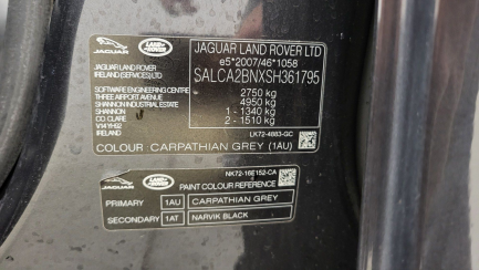 Zdjęcie przedmiotu: LAND ROVER SPORT 2.0 D200 mHEV Dynamic HSE aut