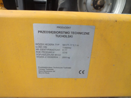 Zdjęcie przedmiotu: Kombajn zbożowy NEW HOLLAND TC 5.80 479 + header NEW HOLLAND 17 + w&oacute;zek