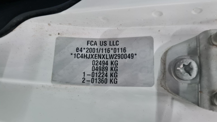 Zdjęcie przedmiotu: Jeep Wrangler Unlimited GME 2.0 Turbo Sahara aut Oświadczenie o utracie DR