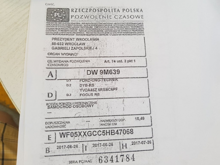 Zdjęcie przedmiotu: Ford Focus RS