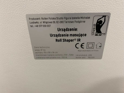 Zdjęcie przedmiotu: Cosmetic device - Roll Shaper IR