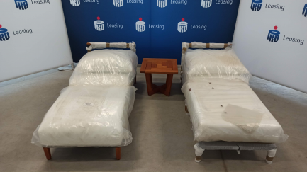 Zdjęcie przedmiotu: Садові меблі WIGO - Pouf Havana H01000 (70x84x43) RAL7021 - 2 шт. + Стіл 50 Havana (50x50x43) + Диван Havana H1000 (70x84x64) RAL7021 - 2 шт.