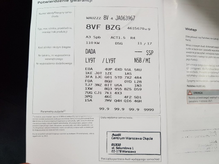 Zdjęcie przedmiotu: Audi A3 1.5 TFSI Sport S tronic