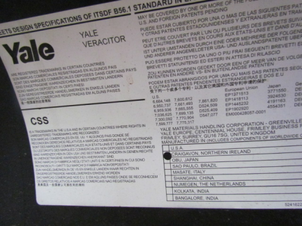 Zdjęcie przedmiotu: YALE GLP16VX E2425 diesel forklift