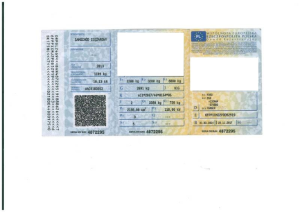 Zdjęcie przedmiotu: Ford Ranger 3.2 TDCi E5 3.2t Limited Oświadczenie o utracie DR