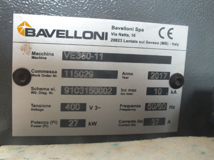 Zdjęcie przedmiotu: BAVELLONI GLASS EDGE VE350-11