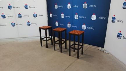 Zdjęcie przedmiotu: WIGO garden furniture - High stool Ginat G010631, RAL7021 - 3 pcs.