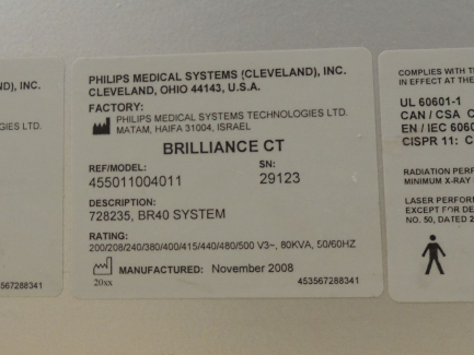 Zdjęcie przedmiotu: Philips Brillance CT computer tomograph