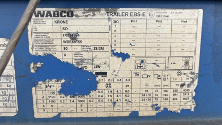 Zdjęcie przedmiotu: KRONE SDP 27 43.0t Dropside