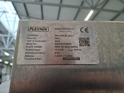 Zdjęcie przedmiotu: Kocioł serowarski PLEVNIK SKH 300 EL Adv+