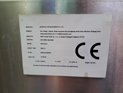 Zdjęcie przedmiotu: Automatic Cap Lining Machine FRTB-SD3-C