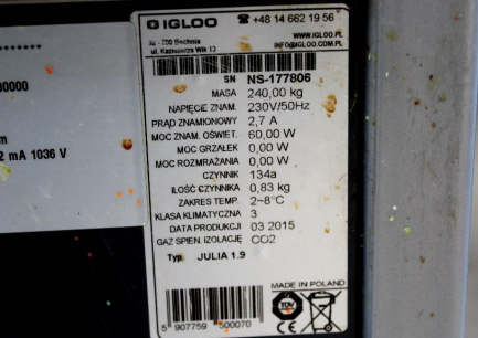 Zdjęcie przedmiotu: Witryna cukiernicza IGLOO JULIA 1.9