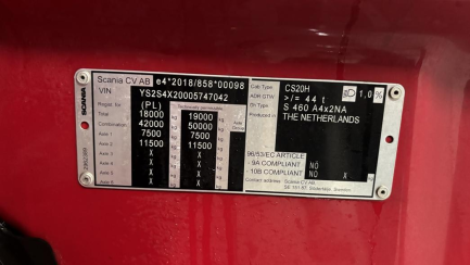 Zdjęcie przedmiotu: SCANIA S460 Super E6 18.0t