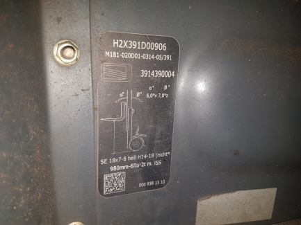 Zdjęcie przedmiotu: WOZEK WIDLOWY LINDE H16-01