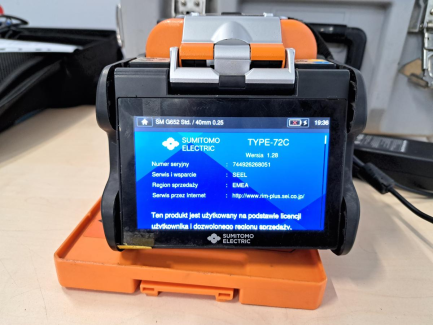 Zdjęcie przedmiotu: Spawarka światłowodowa SUMITOMO TYPE-72C + reflektometr światłowodowy EXFO MAX-730C-SM2-EA