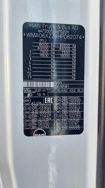 Zdjęcie przedmiotu: MAN TGX E6 18.0t BLS(XLX)