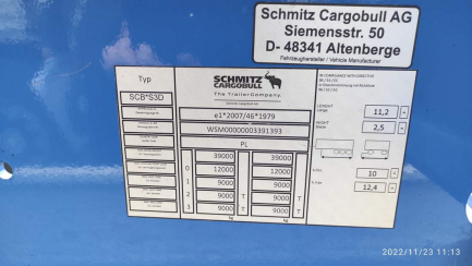 Zdjęcie przedmiotu: SCHMITZ SCF Container