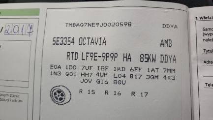 Zdjęcie przedmiotu: Skoda Octavia 1.6 TDI-CR 85kW