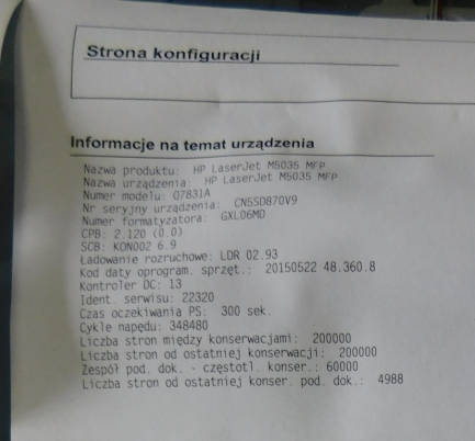 Zdjęcie przedmiotu: Hewlett-Packard (HP) LaserJet M5035 MFP laser multifunction printer