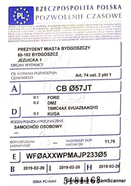 Zdjęcie przedmiotu: Ford Kuga 2.0 TDCi Titanium AWD Powershift Oświadczenie o utracie DR