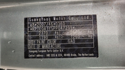 Zdjęcie przedmiotu: Ssangyong Torres 1.5 T-GDI Wild 4WD aut + LPG Brak dokument&oacute;w LPG