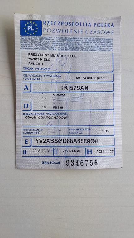 Zdjęcie przedmiotu: Volvo FH 500 E5 26.0t