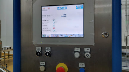 Zdjęcie przedmiotu: Automatic machine for packing butter into TREPKO 822 cubes and collective packing cubes into boxes TREPKO 710