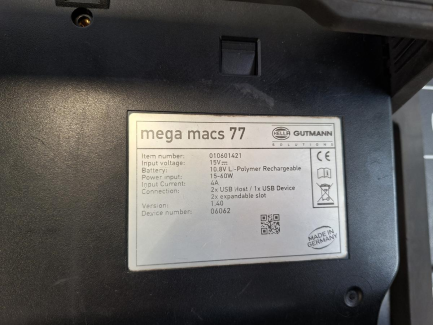 Zdjęcie przedmiotu: Tester diagnostyczny HELLA GUTMANN MEGA MACS 77