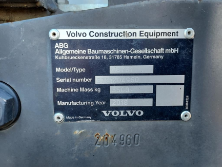 Zdjęcie przedmiotu: Асфальтоукладальник VOLVO P7820C
