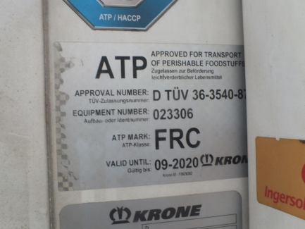 Zdjęcie przedmiotu: KRONE SD refrigerator semitrailer