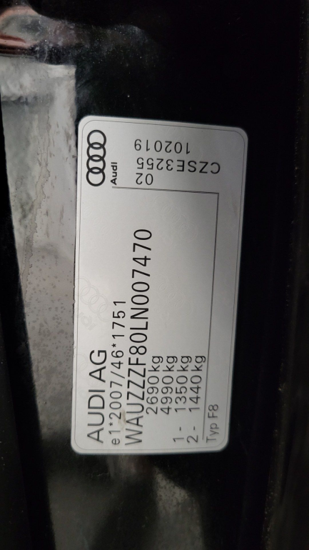 Zdjęcie przedmiotu: Audi A8 55 TFSI mHEV Quattro Tiptr Oświadczenie o utracie DR