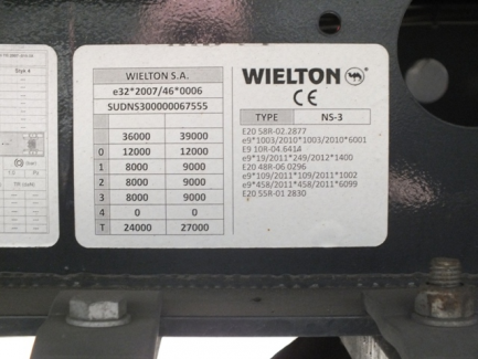 Zdjęcie przedmiotu: WIELTON NS3K curtain semi-trailer