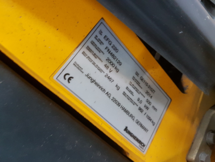 Zdjęcie przedmiotu: W&oacute;zek widłowy Jungheirich EFG220 GE115-310ZT