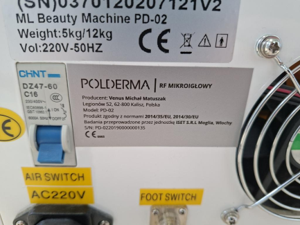 Zdjęcie przedmiotu: POLDERMA cosmetic device VACUUM RF FRACTIONAL RADIO WAVES