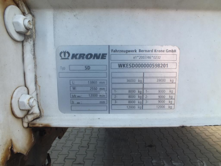 Zdjęcie przedmiotu: Original price PLN 22 000 NET KRONE SD Curtain trailer