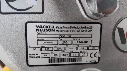 Zdjęcie przedmiotu: WACKER NEUSON PG3A(I) water pump