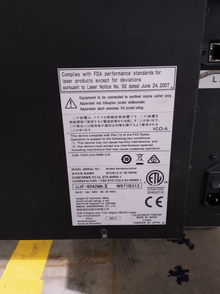 Zdjęcie przedmiotu: Друкарський плотер Mimaki UJF-6042 MkII