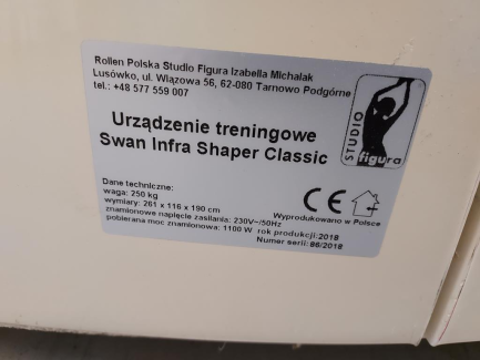 Zdjęcie przedmiotu: Cosmetic device for body shaping Swan Shaper STUDIO FIGURA