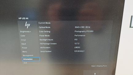 Zdjęcie przedmiotu: HP U32 4K HDR 31.5" Monitor