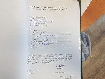 Zdjęcie przedmiotu: WOZEK WIDLOWY LINDE H16-01