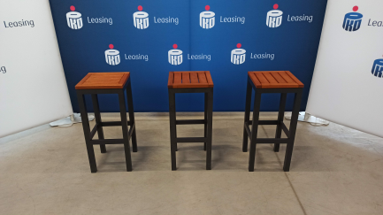 Zdjęcie przedmiotu: WIGO garden furniture - High stool Ginat G010631, RAL7021 - 3 pcs.